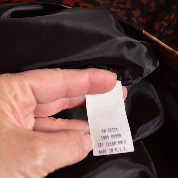 Rebecca Thomas Woman's Maxie Rayon Skirt Giraffe Print Safari Size 14 - Picture 7 of 7